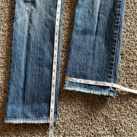 Y2K Abercrombie & Fitch Erin Low Rise Straight Jeans Women’s 2S Blue Whiskering - Picture 15 of 16